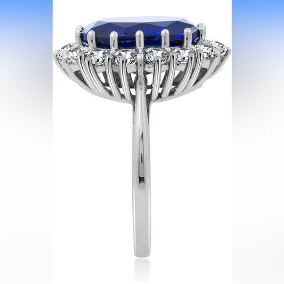 Size 9 Platinum-Plated Sterling Silver Ring with Infinite Elements Zirconia - Picture 4 of 10